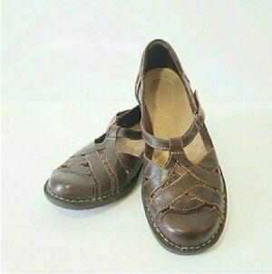 Clarks Leather Mary Jane Flats Slipon Loafers Walking Shoes